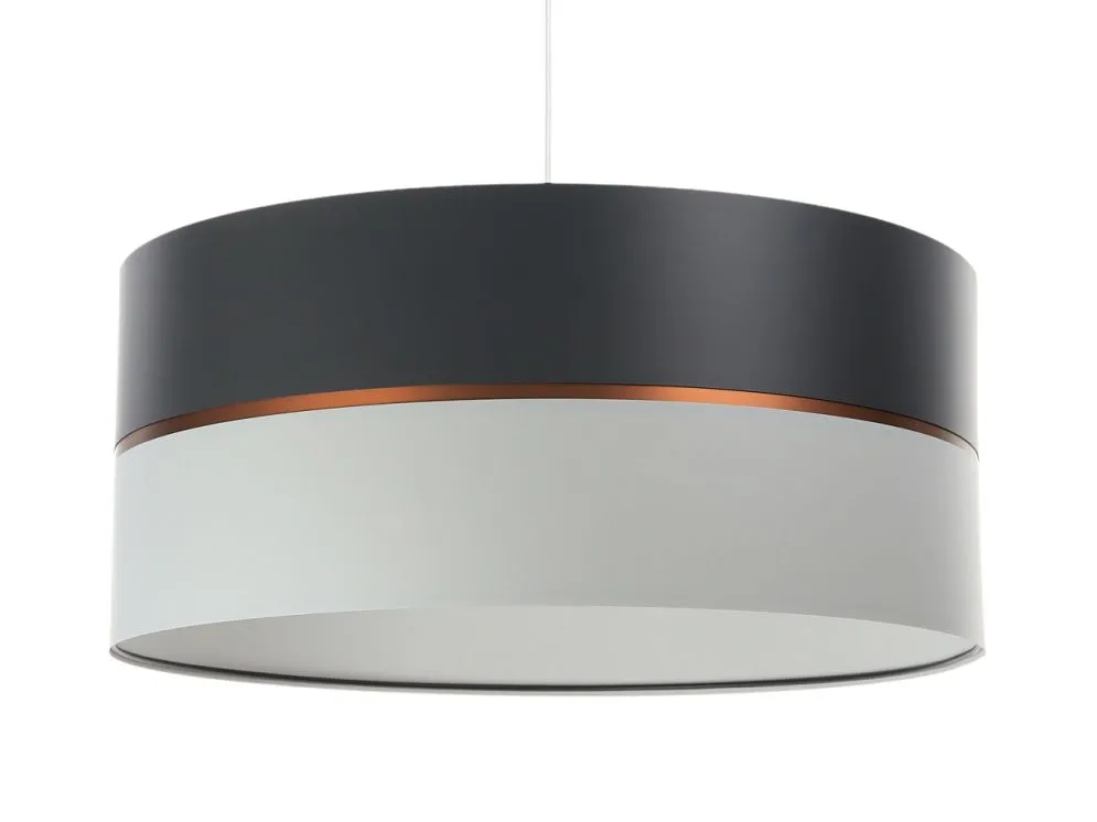 Lampa wisząca SIMPLY GLAMOUR 60 jasnoszara/ciemnoszara do sypialni | MIRAT.