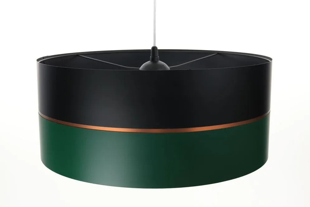 Lampa wisząca SIMPLY GLAMOUR 30 zielona/czarna ręcznie robiona | MIRAT.