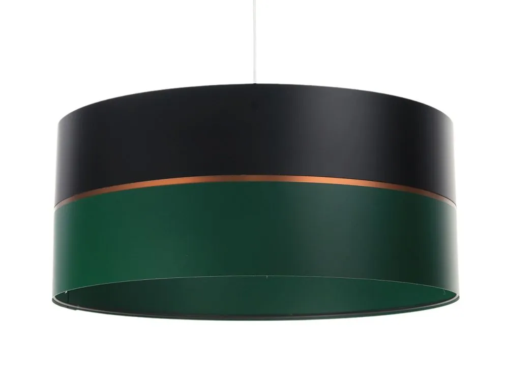 Lampa wisząca SIMPLY GLAMOUR 30 zielona/czarna ręcznie robiona | MIRAT.