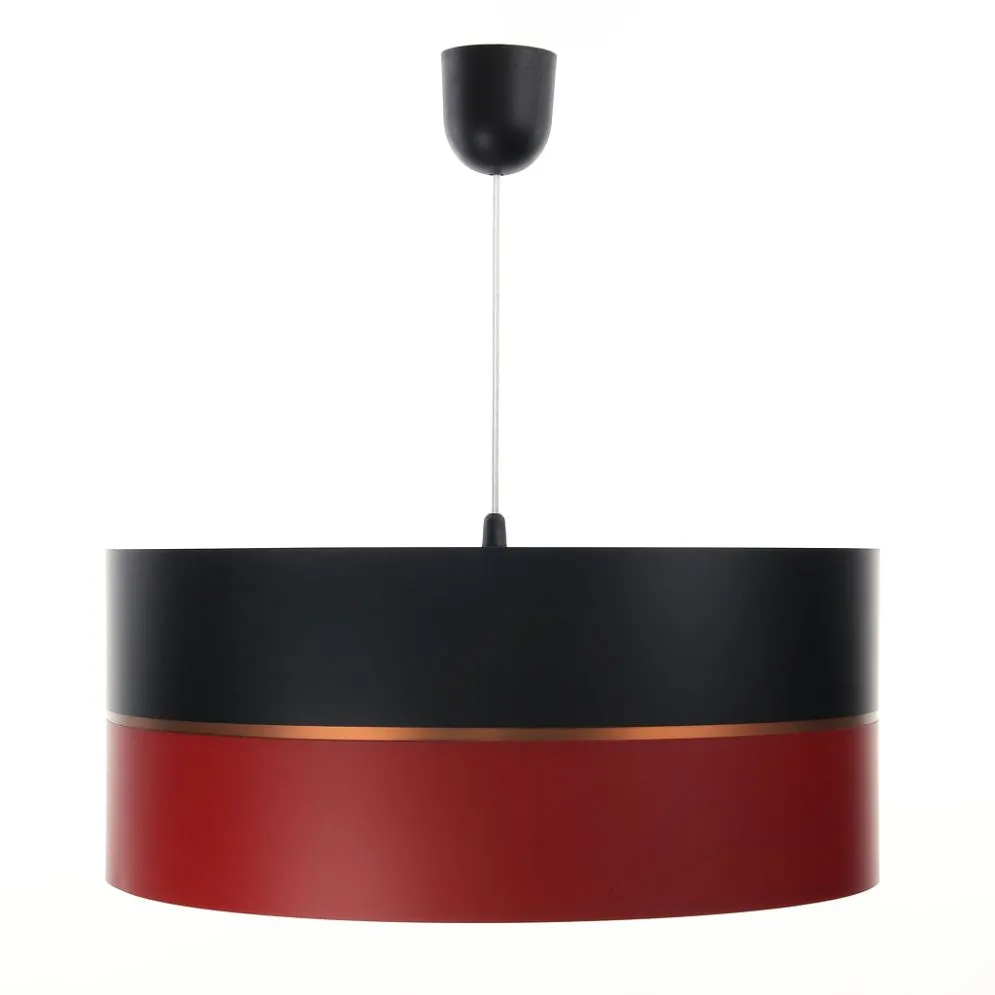 Lampa wisząca SIMPLY GLAMOUR 30 czerwona/czarna elegancka | MIRAT.
