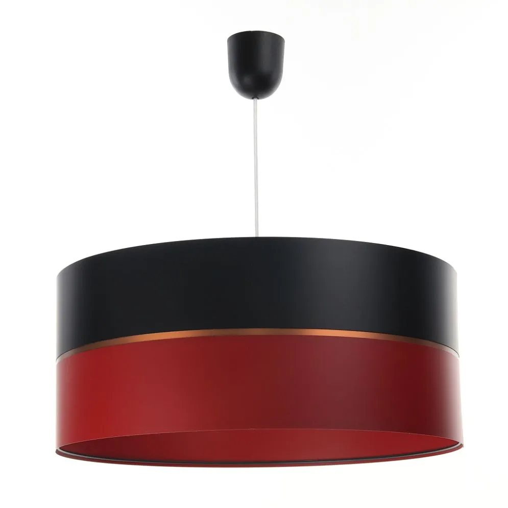 Lampa wisząca SIMPLY GLAMOUR 30 czerwona/czarna elegancka | MIRAT.
