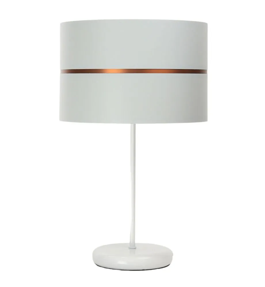 Lampa stołowa SIMPLY GLAMOUR biała w stylu glamour | MIRAT.
