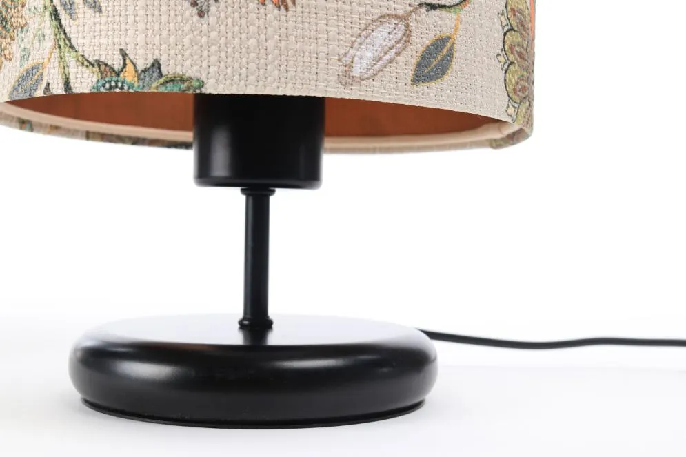 Lampa stołowa ORIENT-C-B wielokolorowa/miedziana z włącznikiem nożnym | MIRAT. w stylu kolekcja