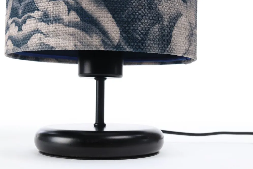 Lampa stołowa MIST-C-B granatowa/grafitowa do sypialni | MIRAT. w stylu kolekcja