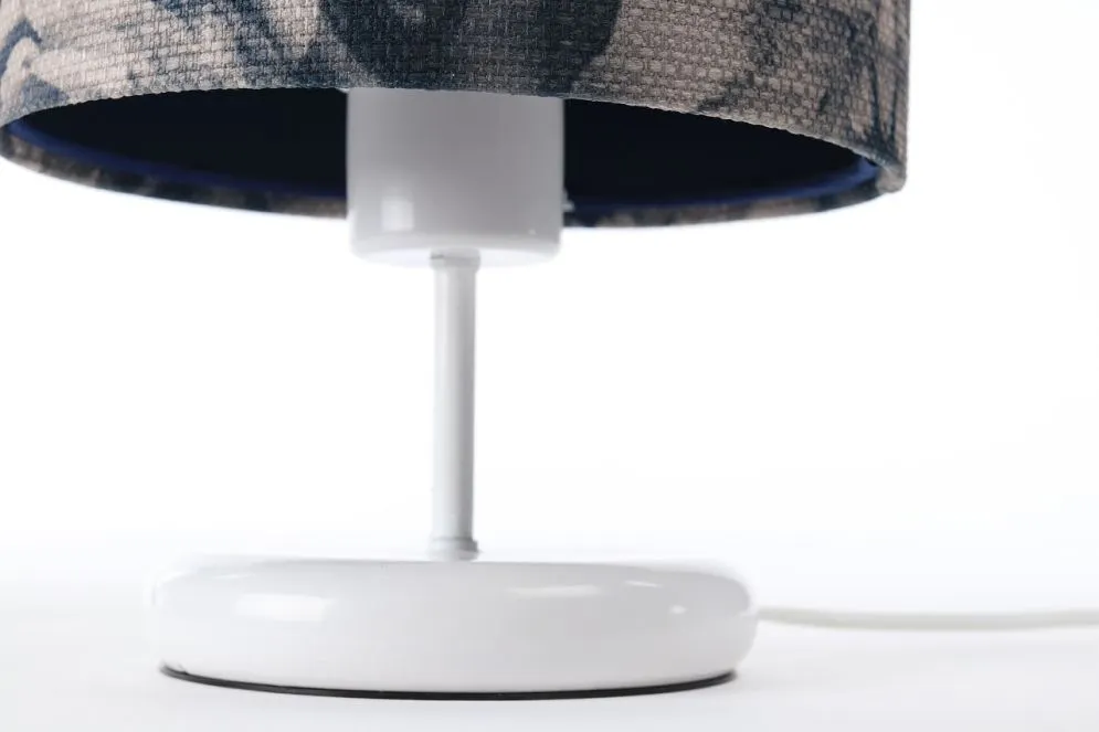 Lampa stołowa MIST-C-W granatowa/grafitowa na metalowej podstawie | MIRAT. w stylu kolekcja
