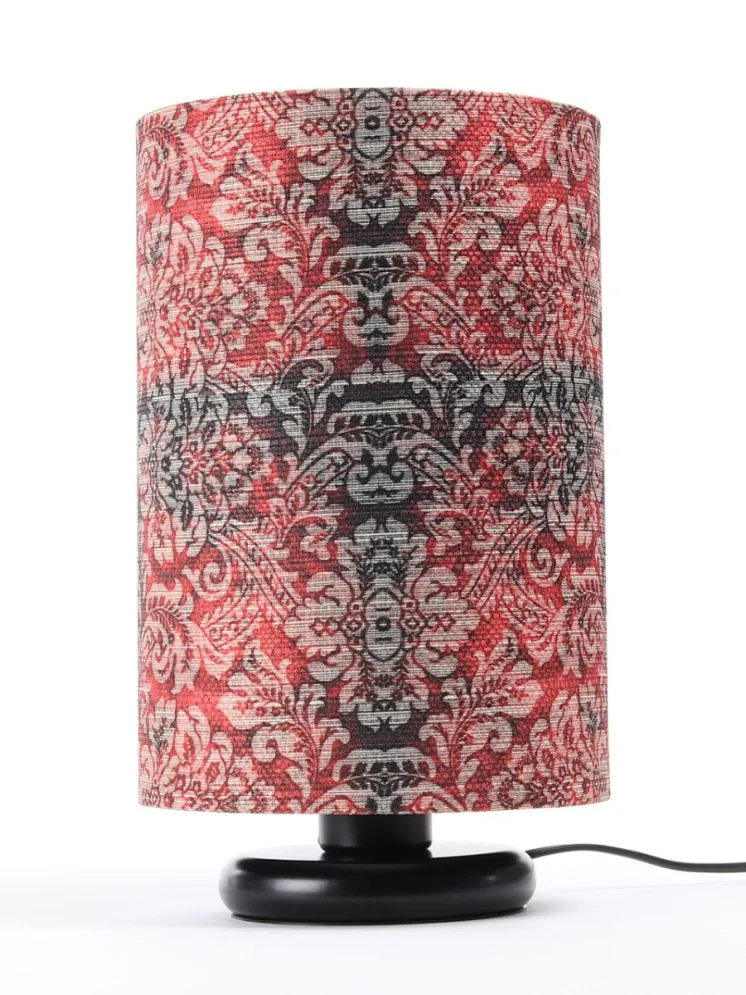 Lampa stołowa RETRO-D czerwona/czarna z włącznikiem nożnym | MIRAT. w stylu kolekcja
