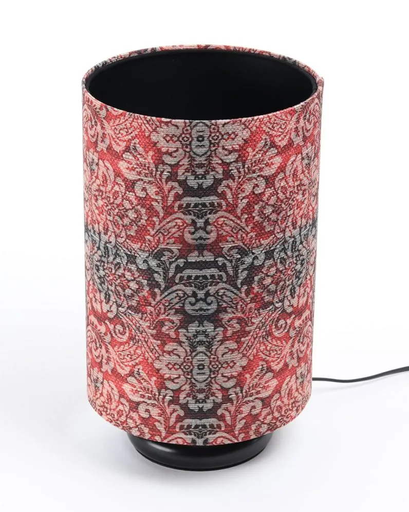 Lampa stołowa RETRO-D czerwona/czarna z włącznikiem nożnym | MIRAT. w stylu kolekcja