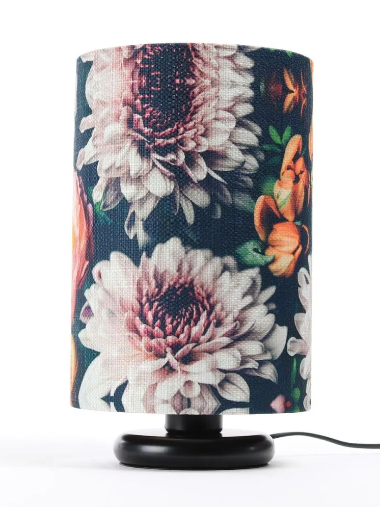 Lampa stołowa FLORAL-D wielokolorowa/miedziana z włącznikiem nożnym | MIRAT. w stylu kolekcja