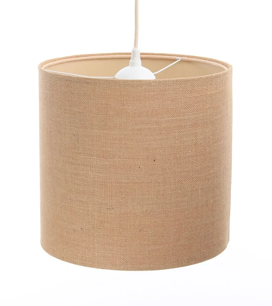 Lampa wisząca BOHO JUTA TUBA 50 beżowa nad stół minimalistyczna | MIRAT.