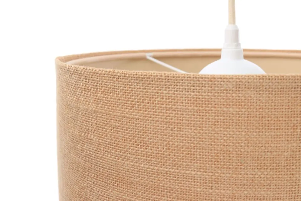Lampa wisząca BOHO JUTA TUBA 50 beżowa nad stół minimalistyczna | MIRAT.