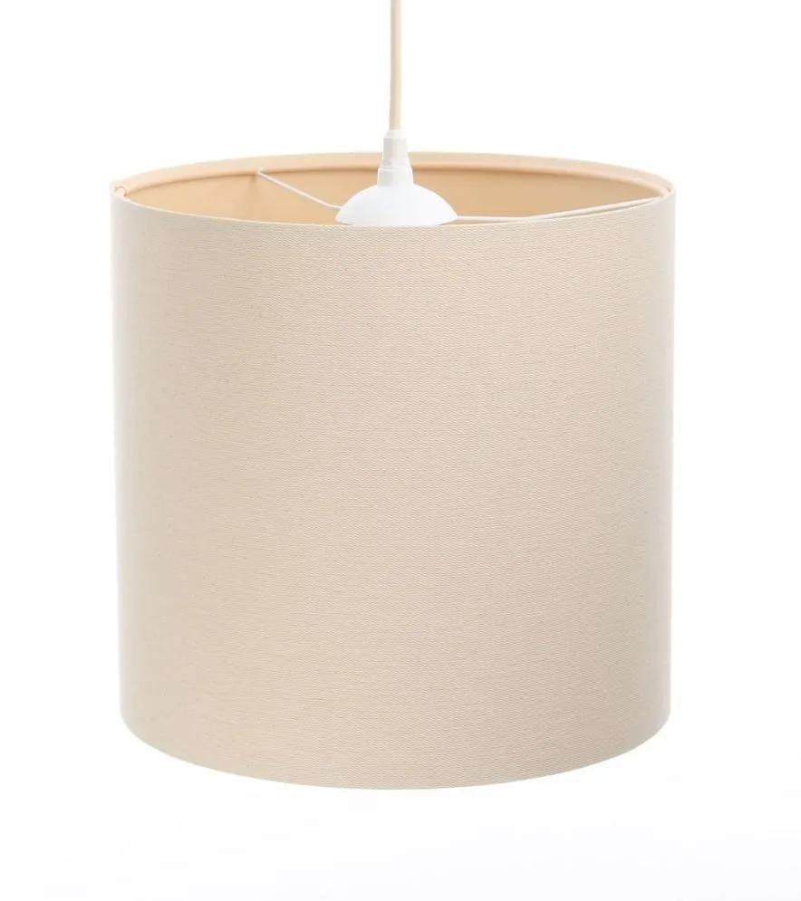 Lampa wisząca BOHO LEN TUBA 50 kremowa w stylu boho do jadalni | MIRAT.
