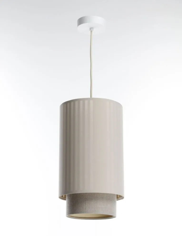 Lampa wisząca DUO LAMI LINE 20 kremowa/beżowa tuba I sklep meblowy MIRAT.