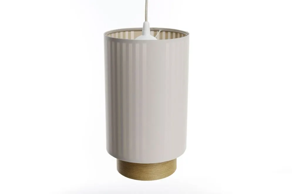 Lampa wisząca DUO LAMI LINE 20 kremowa/brązowa w stylu boho I sklep meblowy MIRAT.