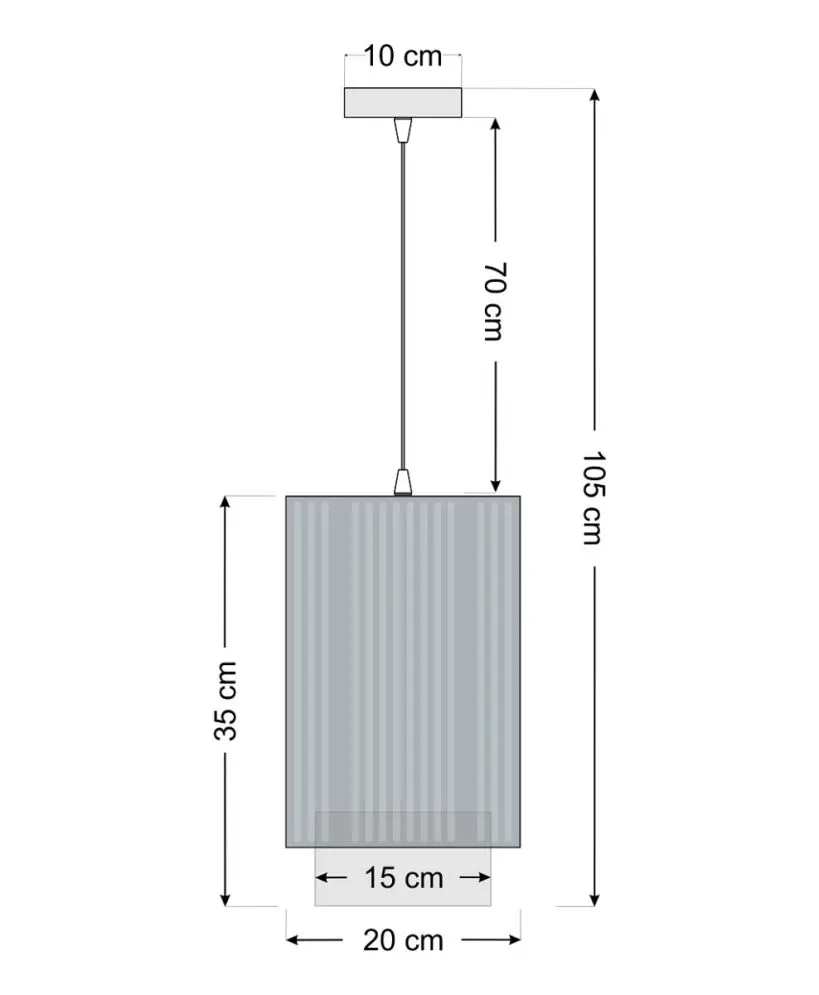 Lampa wisząca DUO LAMI LINE 20 szara dwuściankowa I sklep meblowy MIRAT.