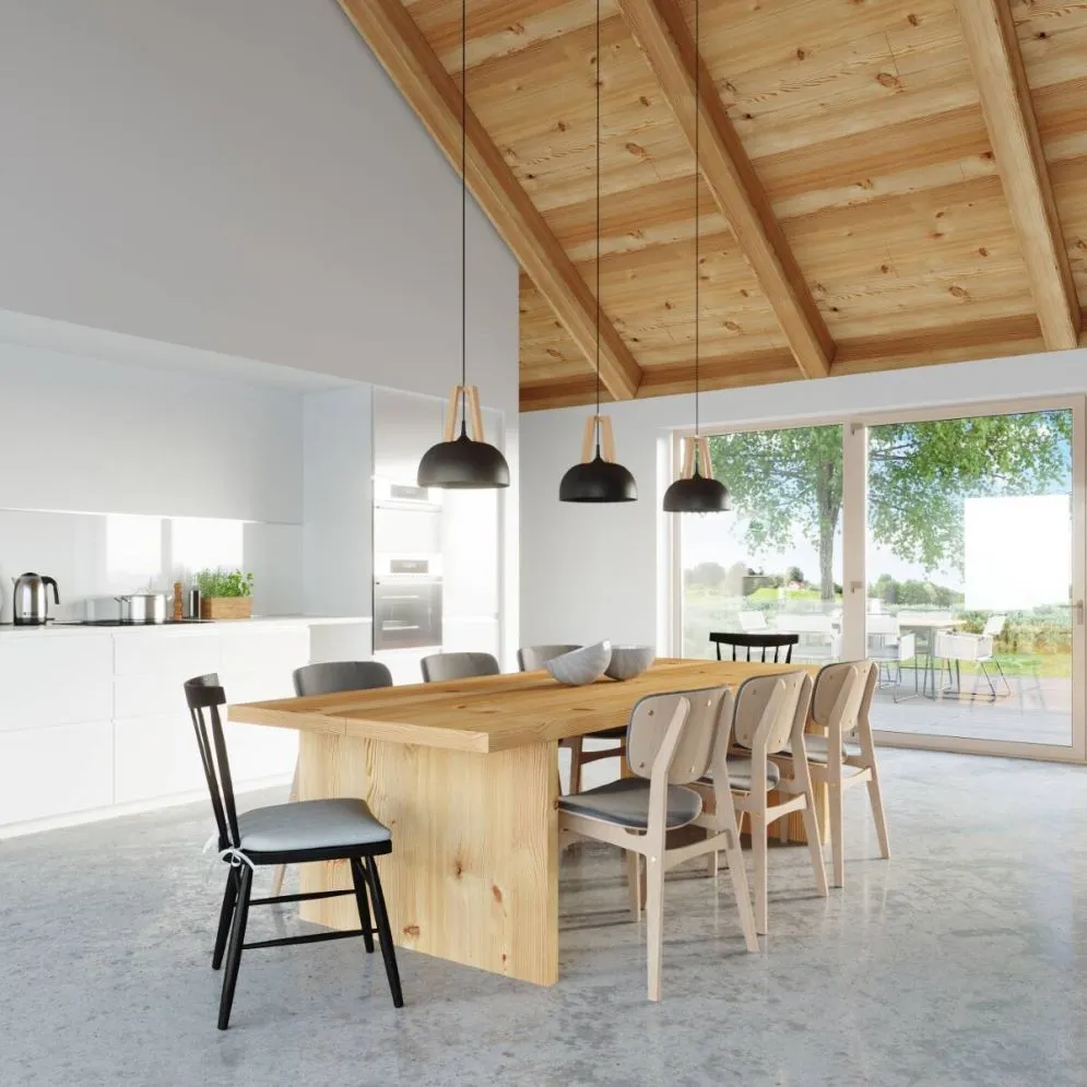 Lampa wisząca CASCO czarna/naturalne drewno | sklep MIRAT kolekcja casco