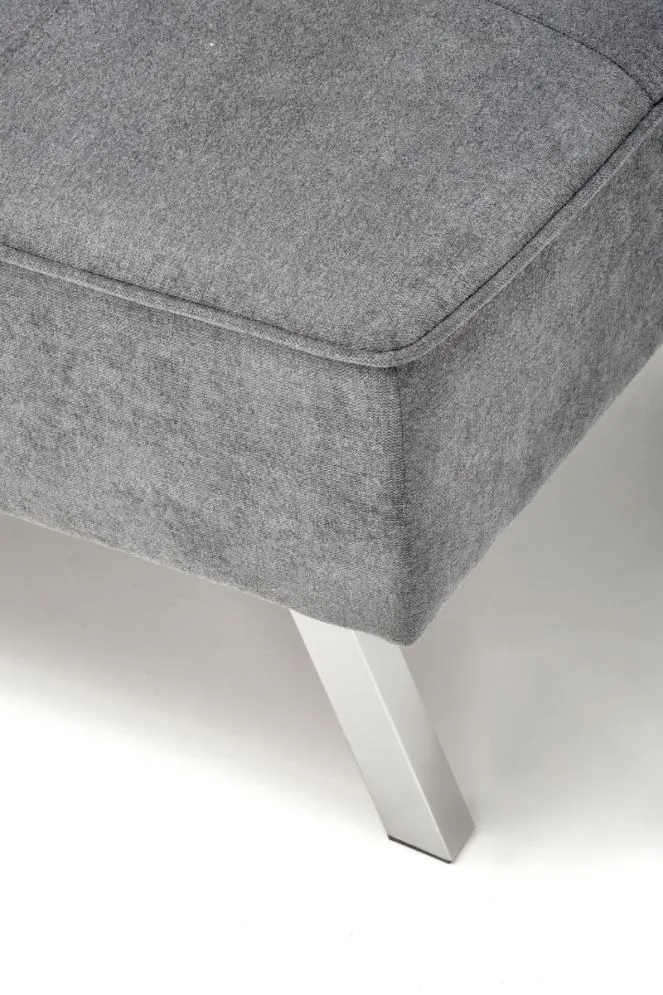 Sofa rozkładana CARLITO szara na chromowanych nogach I sklep meblowy MIRAT.