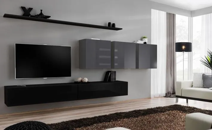 Meblościanka SWITCH VII na wysoki połysk nowoczesna | MIRAT. w stylu kolekcja SWITCH