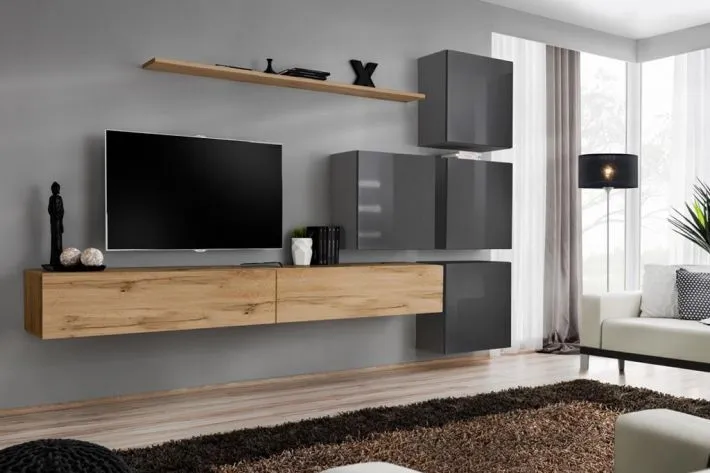 Meblościanka SWITCH IX siedmioczęściowa wisząca | MIRAT. w stylu kolekcja SWITCH