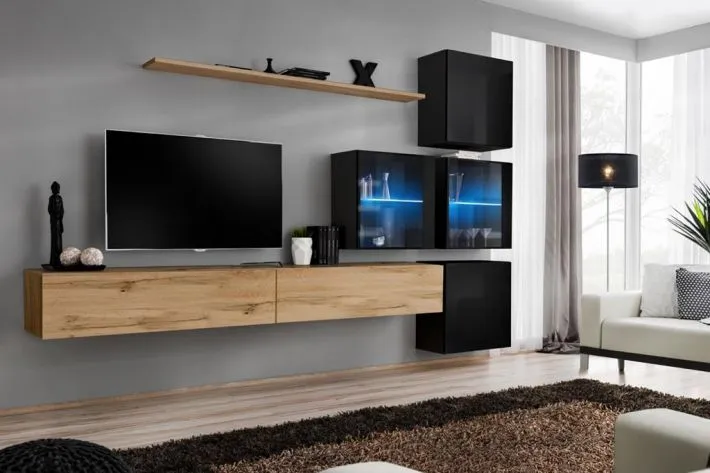 Meblościanka SWITCH XIX modułowa na wysoki połysk | MIRAT. w stylu kolekcja SWITCH