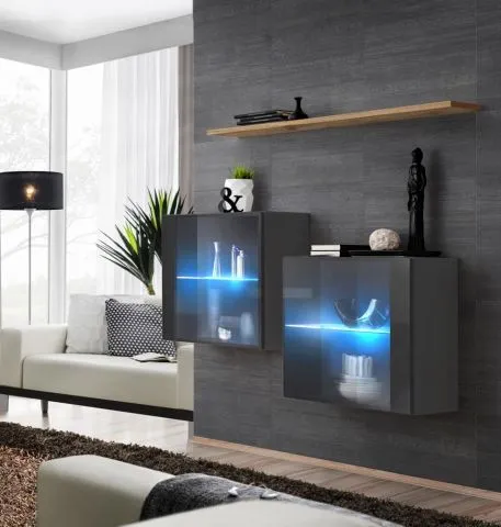 Meblościanka SWITCH SB 3 z podświetleniem LED | MIRAT. w stylu kolekcja SWITCH