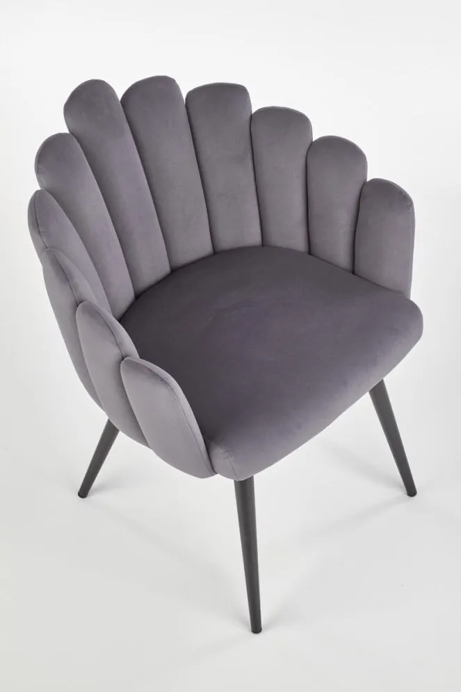 Krzesło K410 szare tapicerowane w stylu glamour | MIRAT. w stylu GLAMOUR kolekcja
