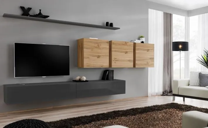 Meblościanka SWITCH VII na wysoki połysk nowoczesna | MIRAT. w stylu kolekcja SWITCH