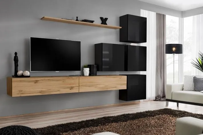 Meblościanka SWITCH IX siedmioczęściowa wisząca | MIRAT. w stylu kolekcja SWITCH