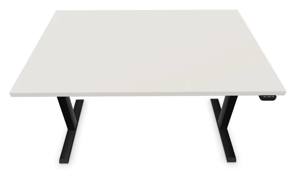 Biurko eCOMO 120x60cm platinum z regulacją wysokości do biura I sklep meblowy MIRAT.