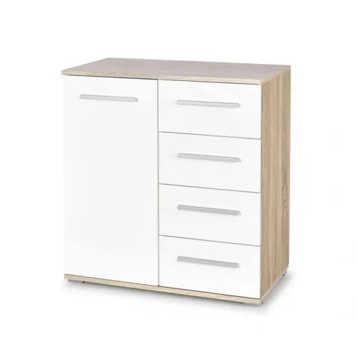 Biała komoda do salonu w stylu skandynawskim LIMA KM-2