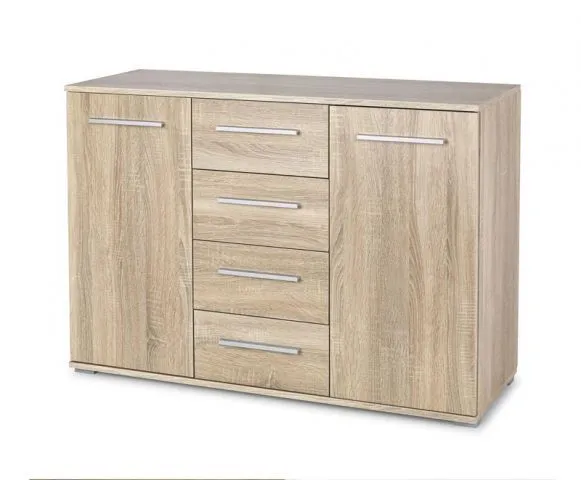 Dąb sonoma komoda do salonu w stylu skandynawskim LIMA KM-4