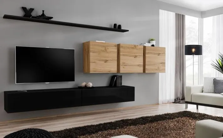 Meblościanka SWITCH VII na wysoki połysk nowoczesna | MIRAT. w stylu kolekcja SWITCH