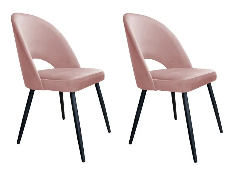 Zestaw krzeseł ISKAR VELVET 2 szt różowe nowoczesne do salonu | MIRAT. w stylu GLAMOUR kolekcja