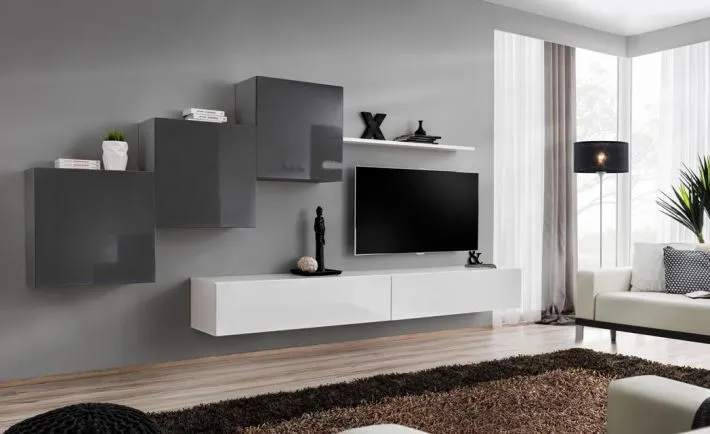 Meblościanka SWITCH X z szafką RTV i trzema szafkami | MIRAT. w stylu kolekcja SWITCH