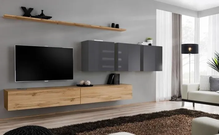 Meblościanka SWITCH VII na wysoki połysk nowoczesna | MIRAT. w stylu kolekcja SWITCH