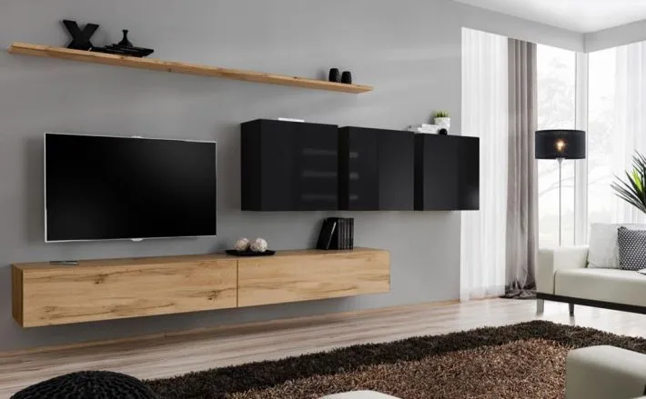 Meblościanka SWITCH VII na wysoki połysk nowoczesna | MIRAT. w stylu kolekcja SWITCH