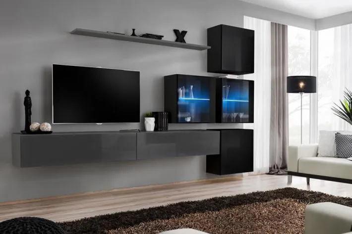 Meblościanka SWITCH XIX modułowa na wysoki połysk | MIRAT. w stylu kolekcja SWITCH