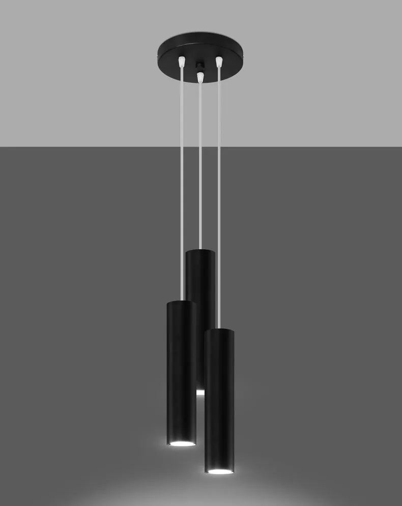 Lampa wisząca LAGOS 3P czarny | sklep MIRAT kolekcja lagos