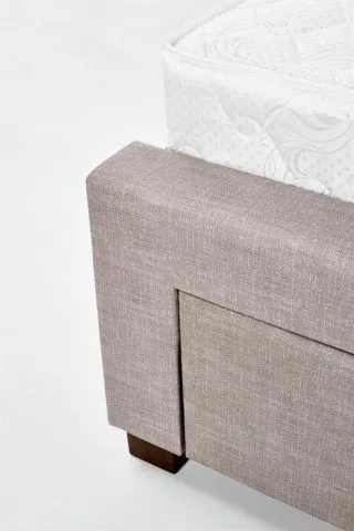 Łóżko EVORA 160x200 beżowe pikowane z szufladami | MIRAT. styl GLAMOUR
