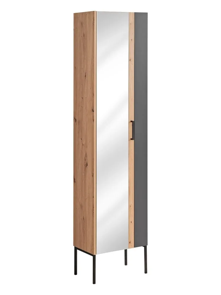 Szafka RTV KARL 3D 175cm wisząca/stojąca czarny mat loft I sklep meblowy MIRAT. styl GLAMOUR, LOFT, RYFLOWANY