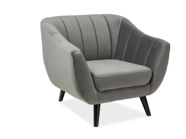 Fotel ELITE 1 VELVET szary w styl glamour | MIRAT. w stylu GLAMOUR kolekcja ELITE