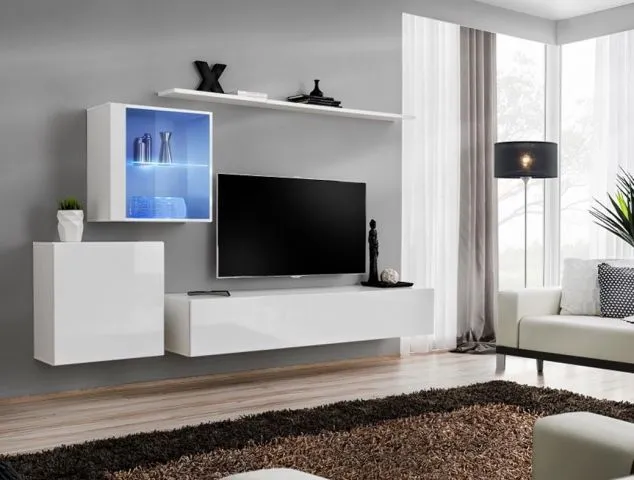Meblościanka SWITCH XV wisząca z podświetleniem LED | MIRAT. w stylu kolekcja SWITCH
