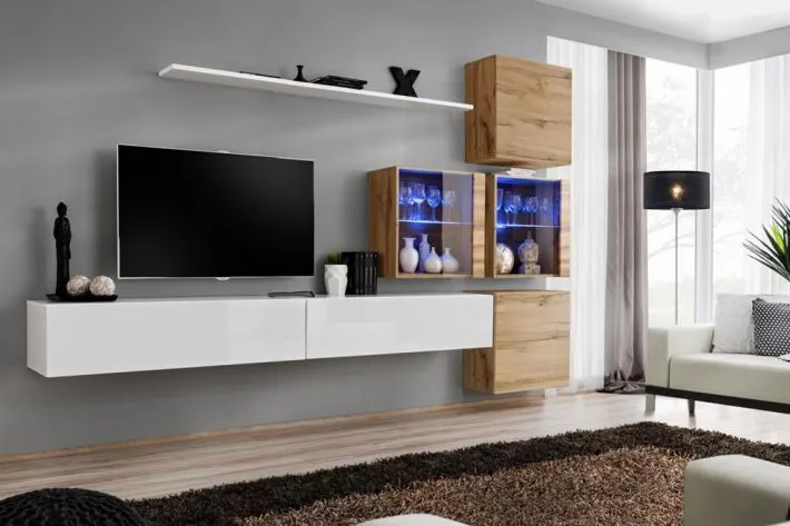 Meblościanka SWITCH XIX modułowa na wysoki połysk | MIRAT. w stylu kolekcja SWITCH