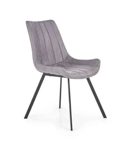 Szare metalowe krzesło w stylu loft K279