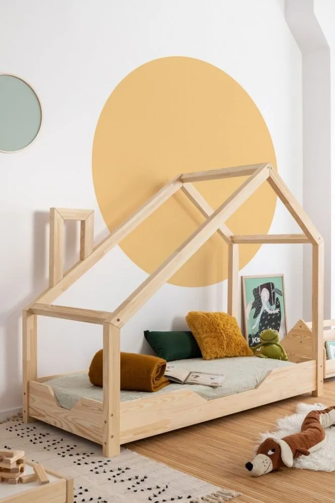 Łóżko dziecięce LUNA B 80x160 sosna polskiej produkcji | MIRAT. w stylu kolekcja LUNA