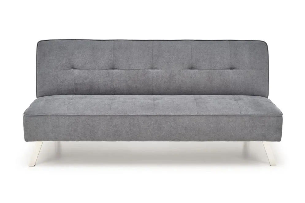 Sofa rozkładana CARLITO szara na chromowanych nogach I sklep meblowy MIRAT.