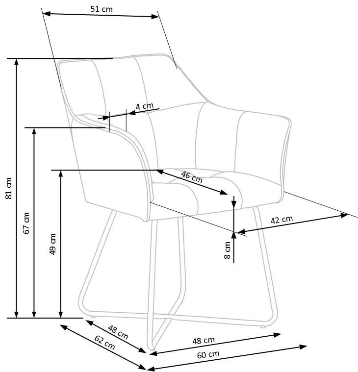 Krzesło K377 VELVET beżowe tapicerowane aksamitem | MIRAT.
