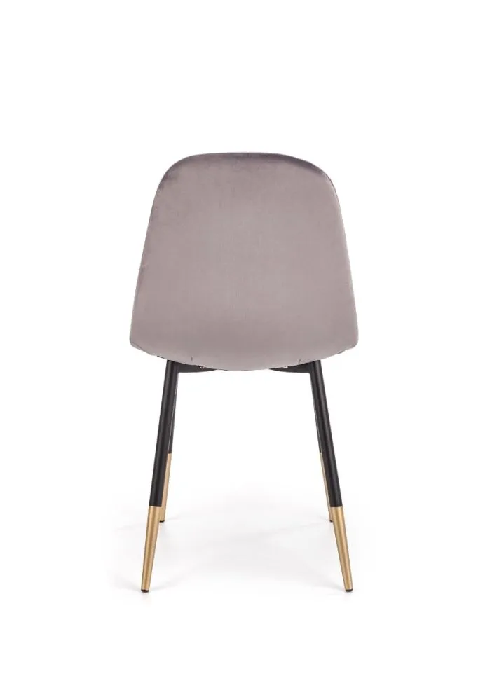 Krzesło K379 VELVET szare/złote aksamitne na metalowych nogach | MIRAT. w stylu kolekcja
