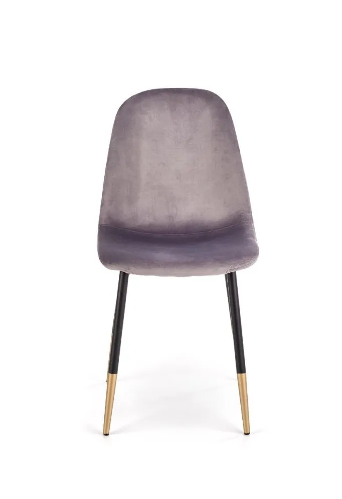 Krzesło K379 VELVET szare/złote aksamitne na metalowych nogach | MIRAT. w stylu kolekcja