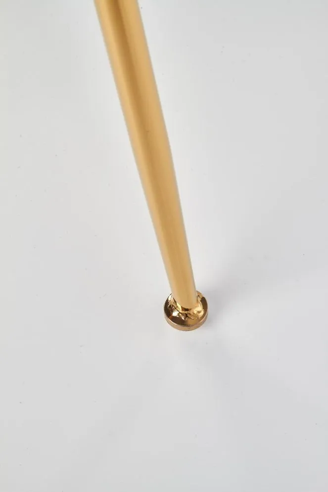 Krzesło K381 VELVET szare/złote tapicerowane aksamitem | MIRAT. styl GLAMOUR