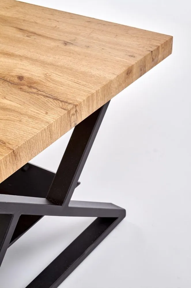 Ława XENA PROSTOKĄT 110x60 ze szklaną półką do salonu w stylu loft | MIRAT. styl LOFT